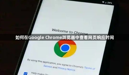 如何在Google Chrome浏览器中查看网页响应时间1