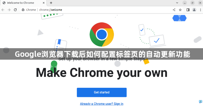Google浏览器下载后如何配置标签页的自动更新功能1