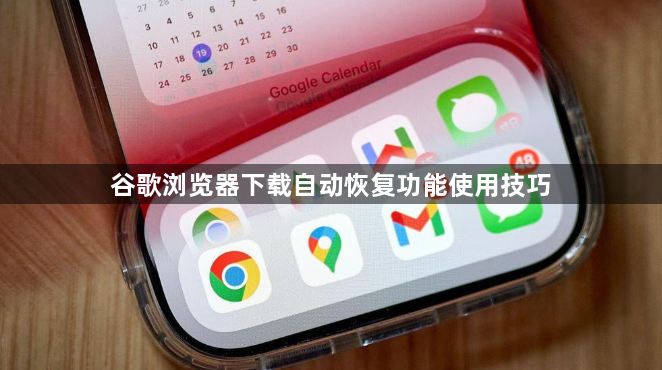 谷歌浏览器下载自动恢复功能使用技巧1