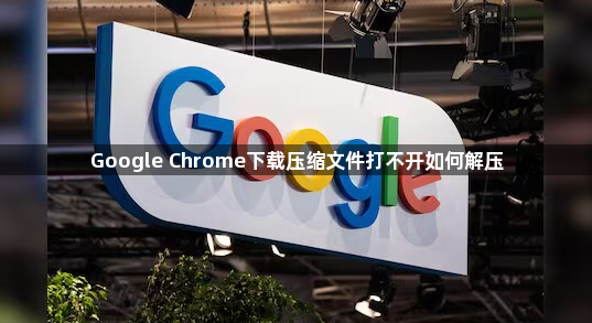 Google Chrome下载压缩文件打不开如何解压1