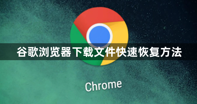 谷歌浏览器下载文件快速恢复方法1