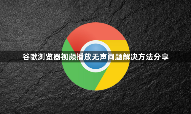 谷歌浏览器视频播放无声问题解决方法分享1