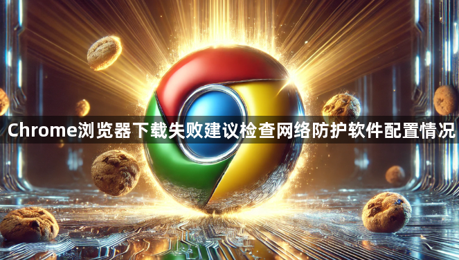 Chrome浏览器下载失败建议检查网络防护软件配置情况1