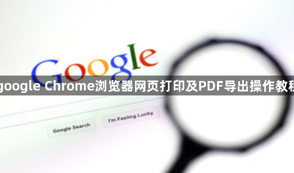 google Chrome浏览器网页打印及PDF导出操作教程1