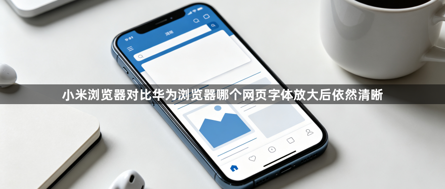 小米浏览器对比华为浏览器哪个网页字体放大后依然清晰1