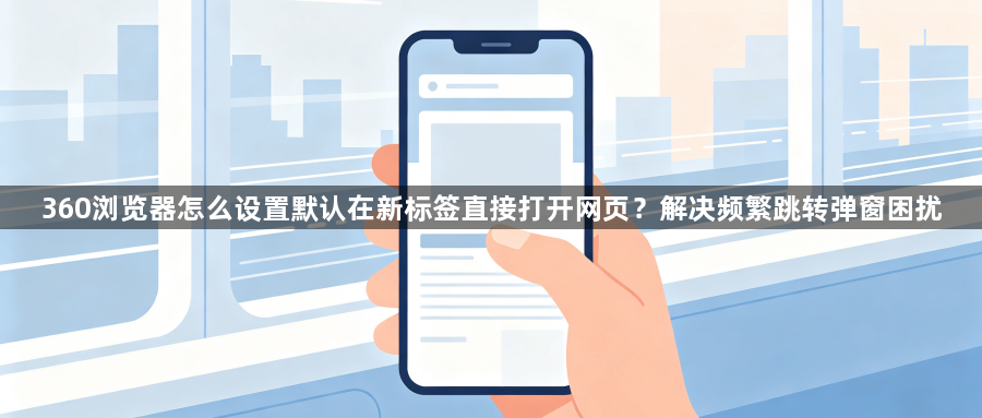 360浏览器怎么设置默认在新标签直接打开网页？解决频繁跳转弹窗困扰1