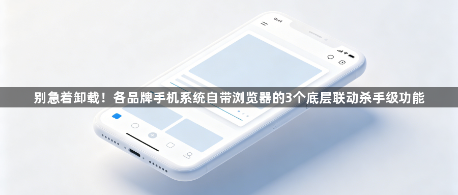别急着卸载!各品牌手机系统自带浏览器的3个底层联动杀手级功能1