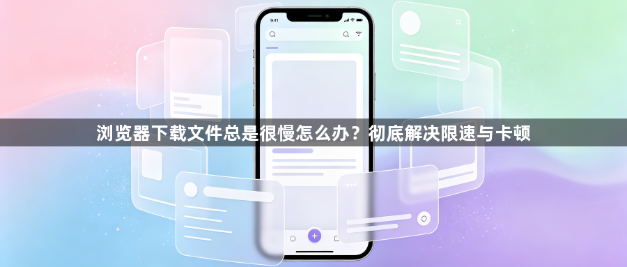 浏览器下载文件总是很慢怎么办?彻底解决限速与卡顿1