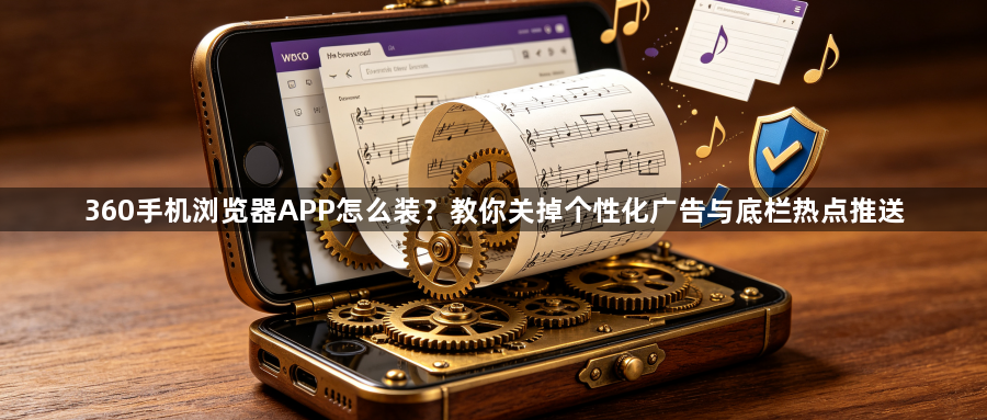 360手机浏览器APP怎么装？教你关掉个性化广告与底栏热点推送1