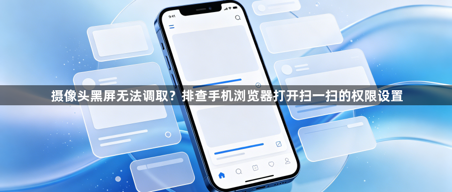 摄像头黑屏无法调取？排查手机浏览器打开扫一扫的权限设置1