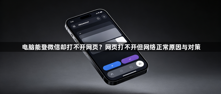 电脑能登微信却打不开网页？网页打不开但网络正常原因与对策1