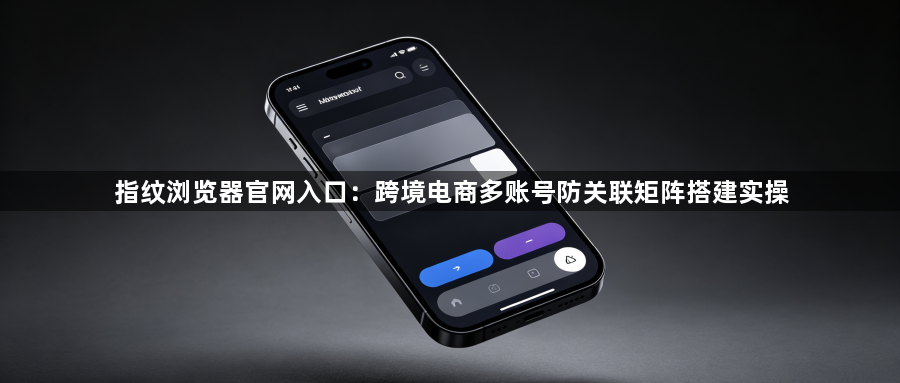指纹浏览器官网入口：跨境电商多账号防关联矩阵搭建实操1