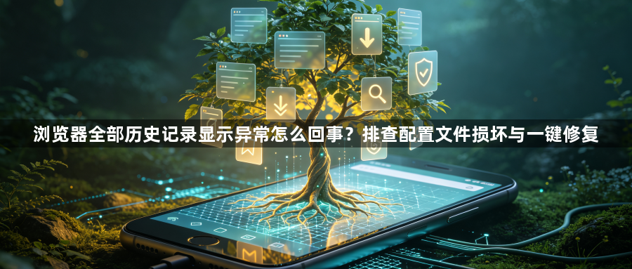 浏览器全部历史记录显示异常怎么回事？排查配置文件损坏与一键修复1
