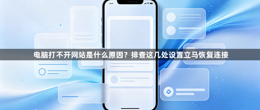 电脑打不开网站是什么原因?排查这几处设置立马恢复连接1