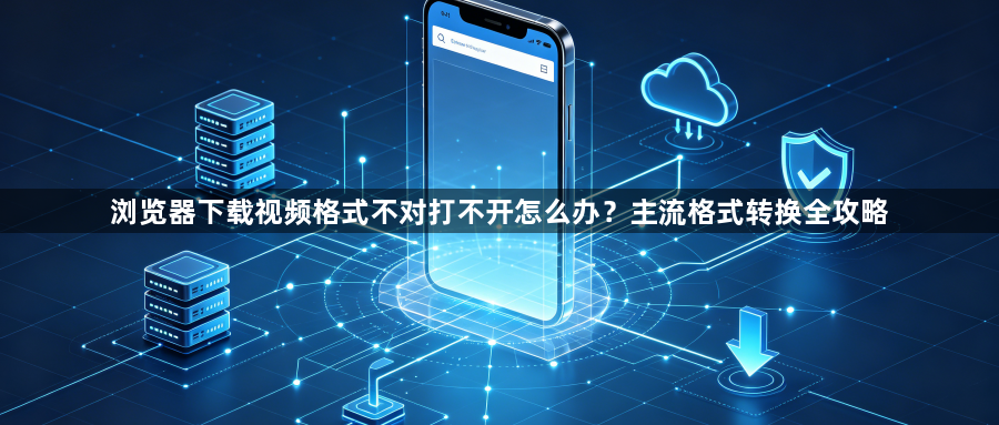 浏览器下载视频格式不对打不开怎么办?主流格式转换全攻略1