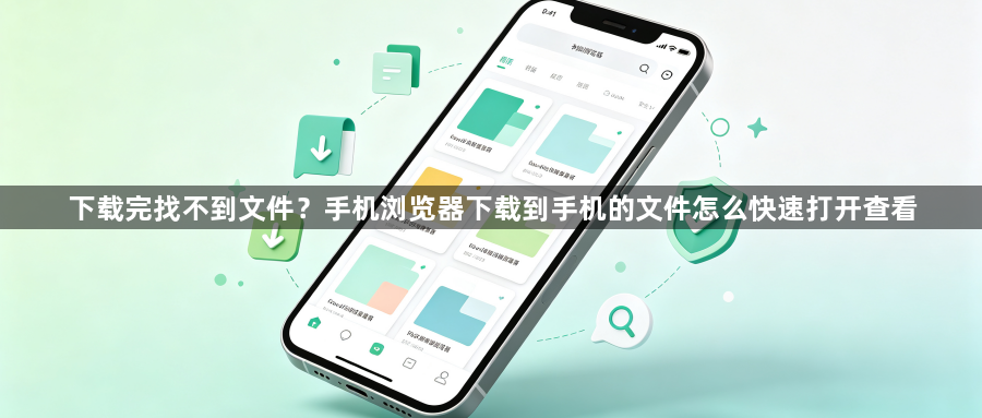 下载完找不到文件？手机浏览器下载到手机的文件怎么快速打开查看1